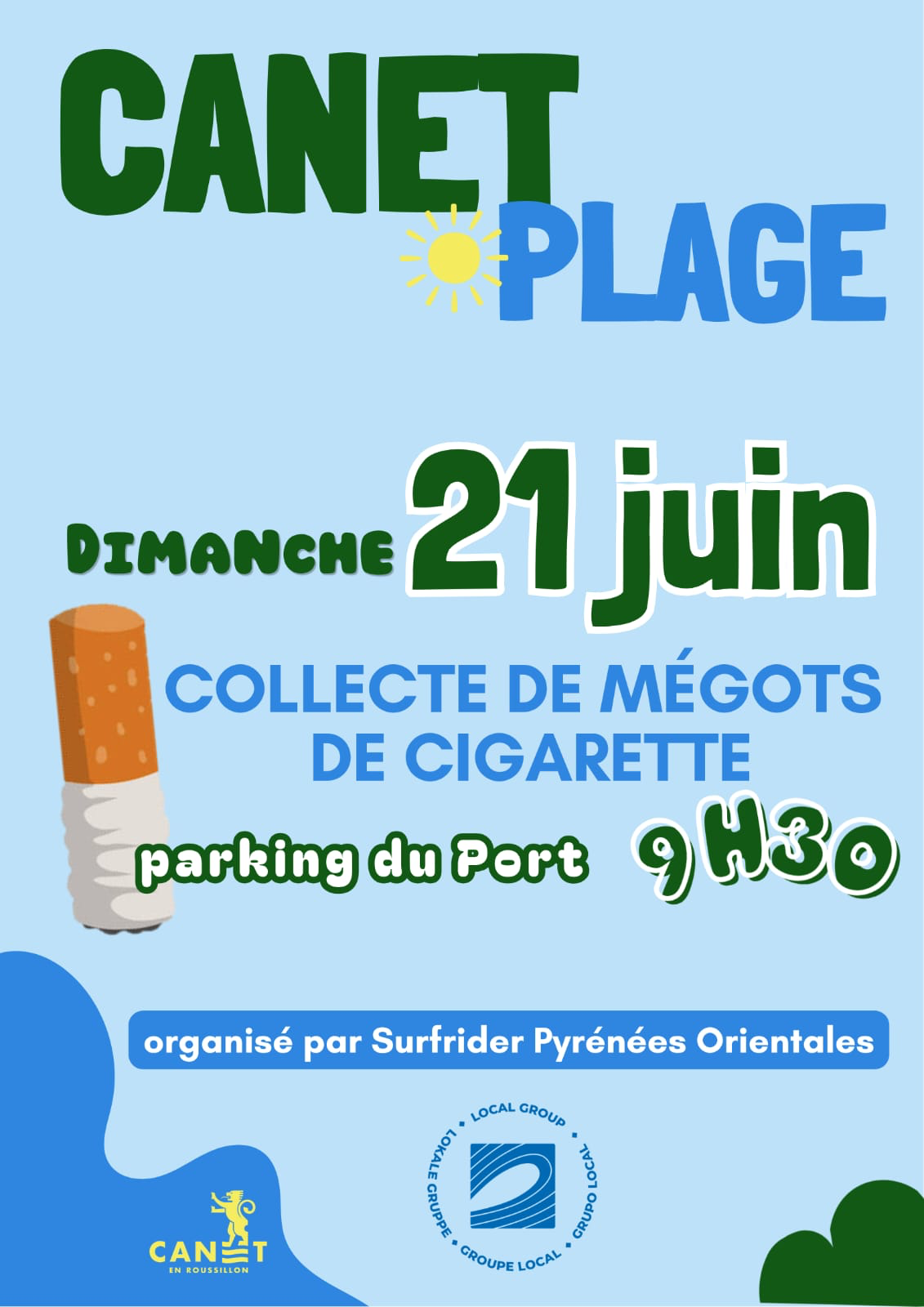 Collecte de megots de cigarette