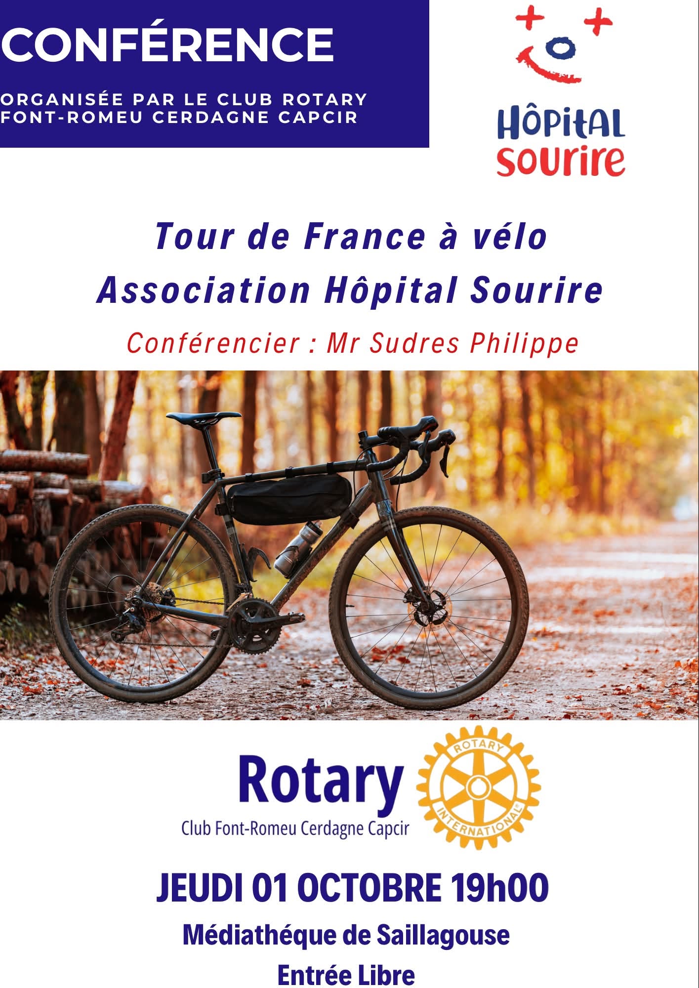 CONFERENCE ORGANISÉ PAR LE ROTARY CLUB FONT ROMEU CERDAGNE CAPCIR  À SAILLAGOUSE