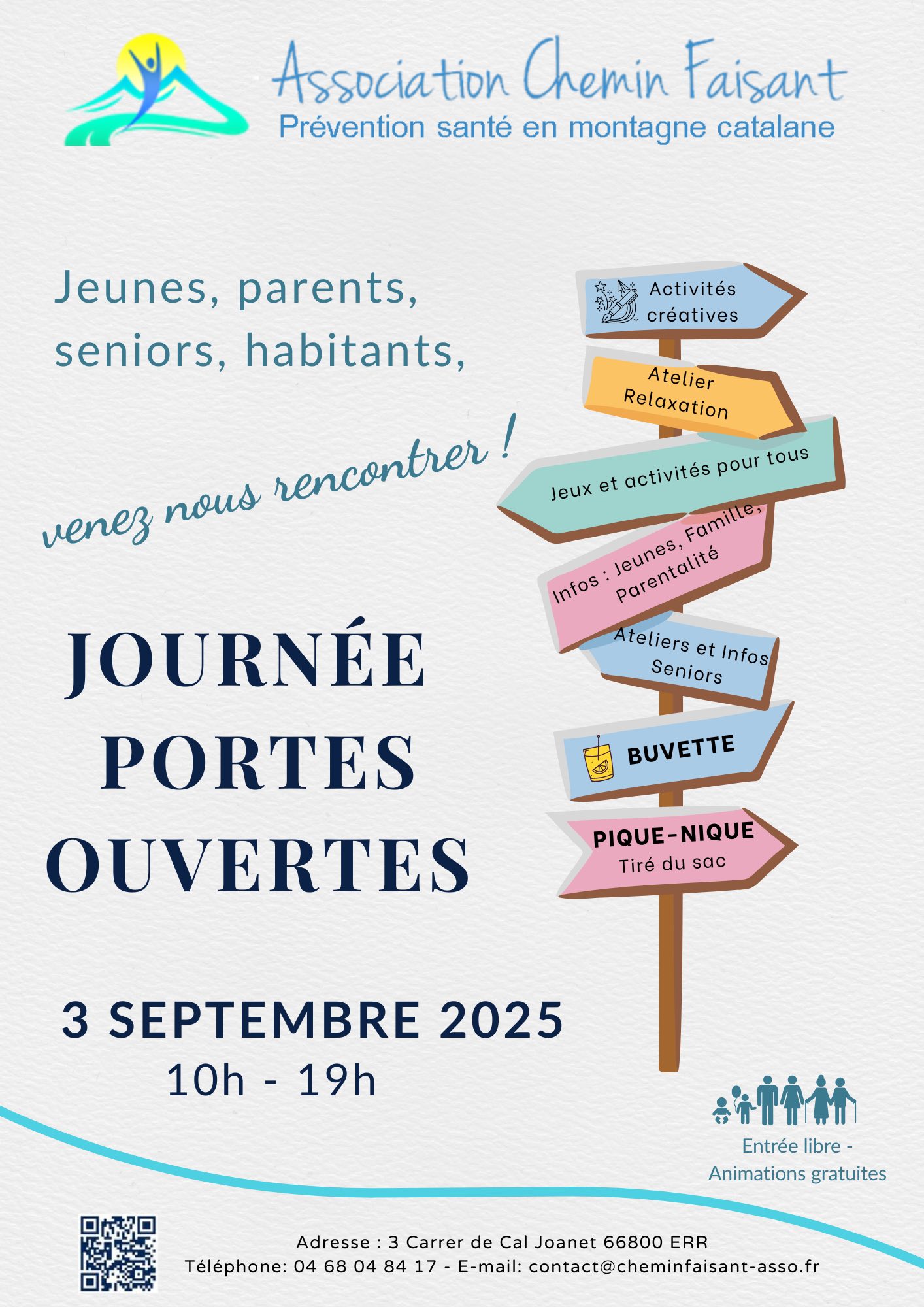 JOURNÉES PORTES OUVERTES – ASSOCIATION CHEMIN FAISANT