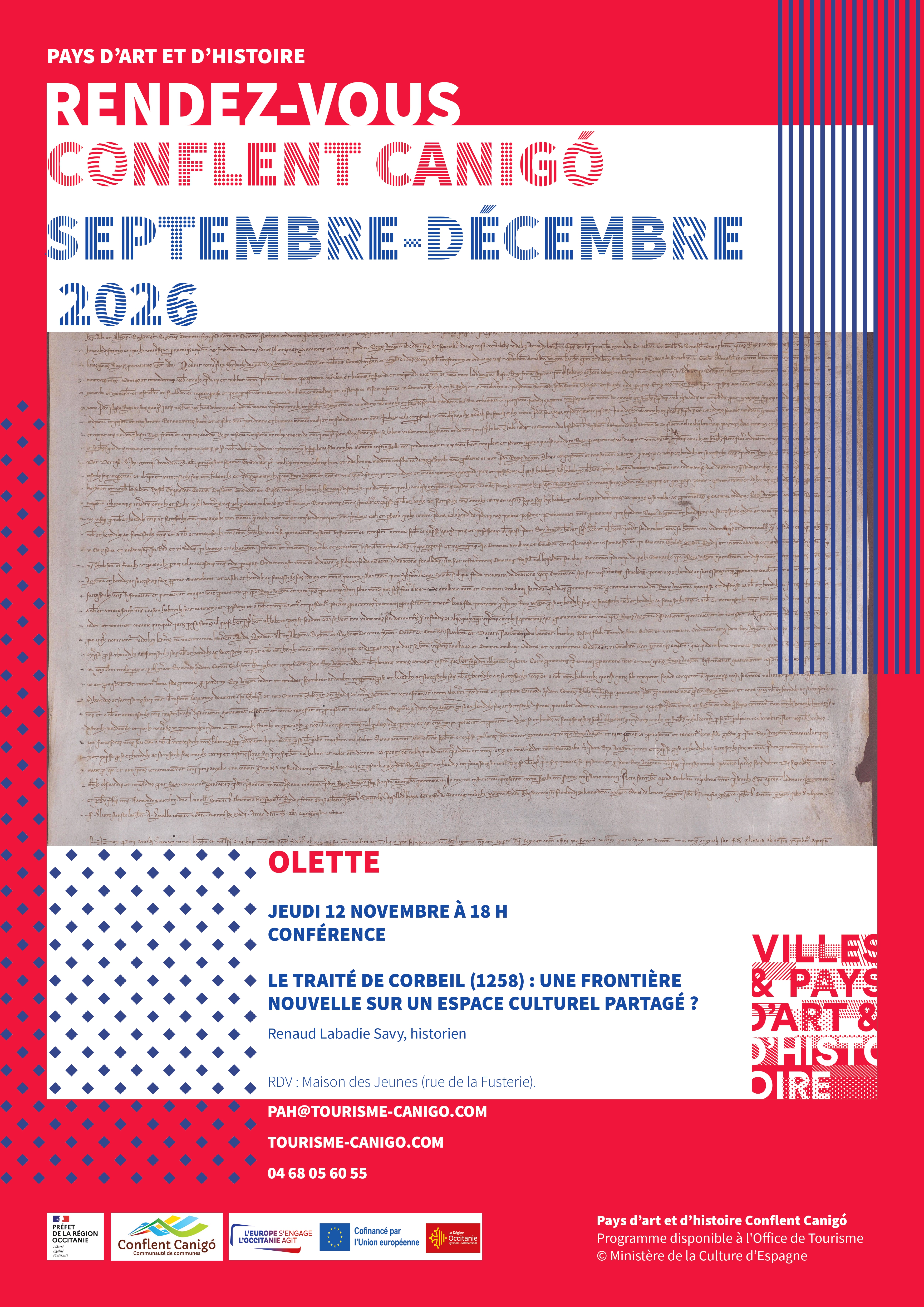 RENDEZ-VOUS DU PAYS D’ART ET D’HISTOIRE CONFÉRENCE – LE TRAITÉ DE CORBEIL (1258)
