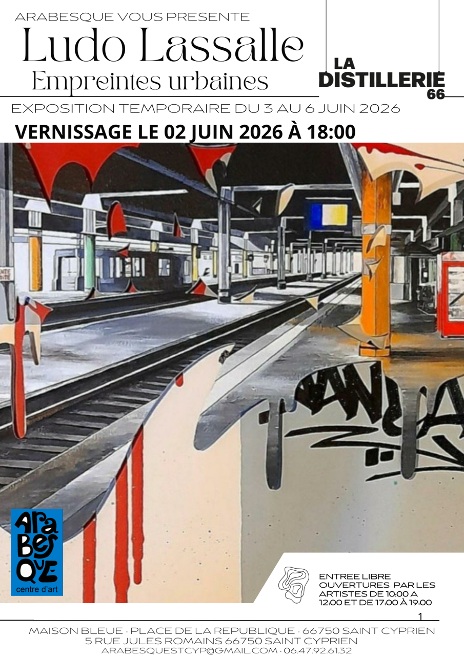 EXPOSITION “EMPREINTES URBAINES” LUDO LASSALLE –– CHEZ ARABESQUE