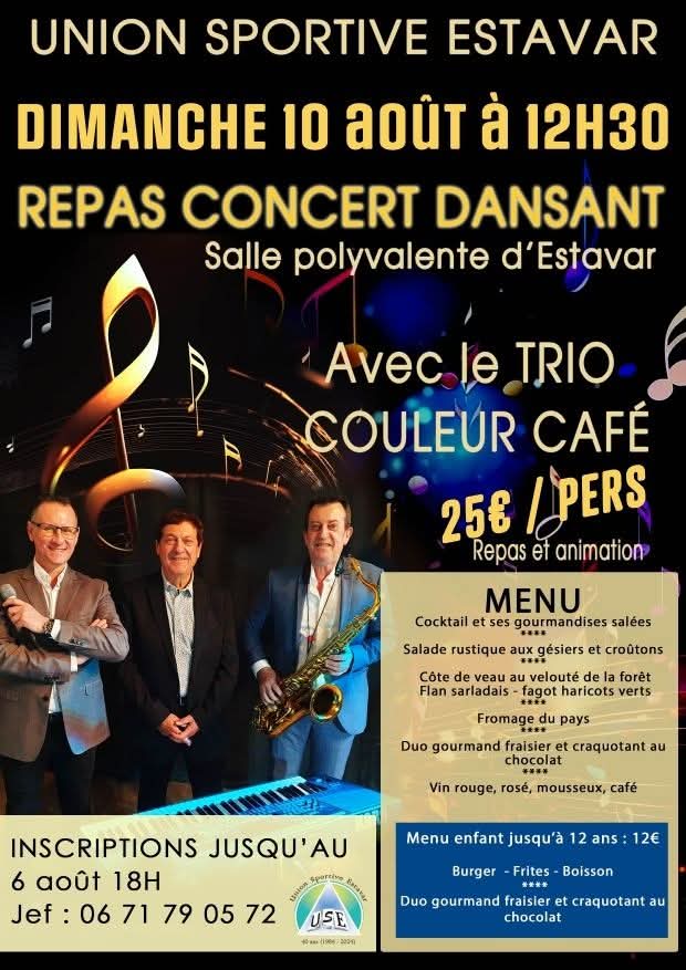 REPAS CONCERT DANSANT – ESTAVAR