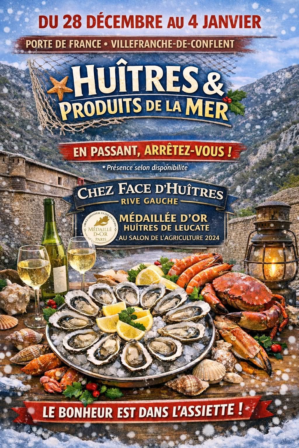 HUITRES ET PRODUIT DE LA MER