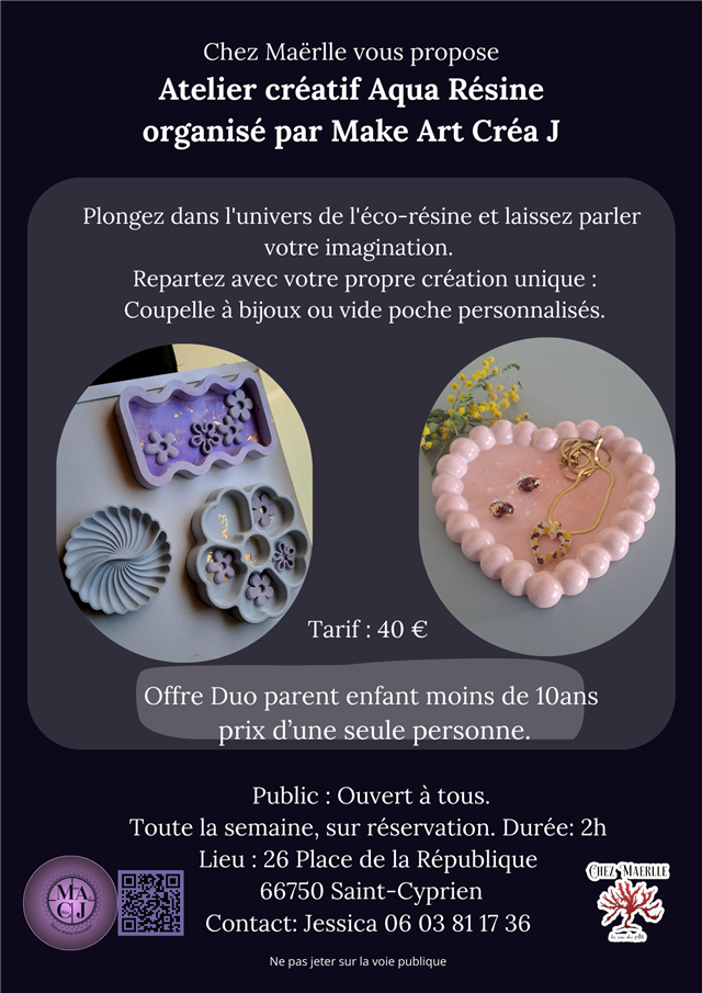 Chez maerlle - atelier créatif aqua résine