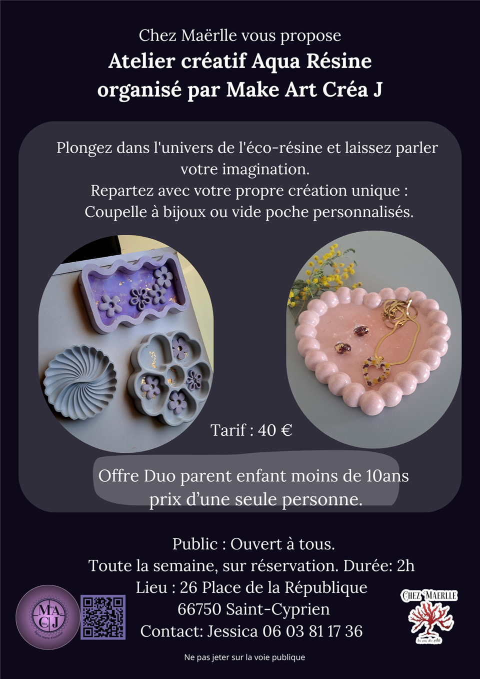 Chez maerlle - atelier créatif aqua résine