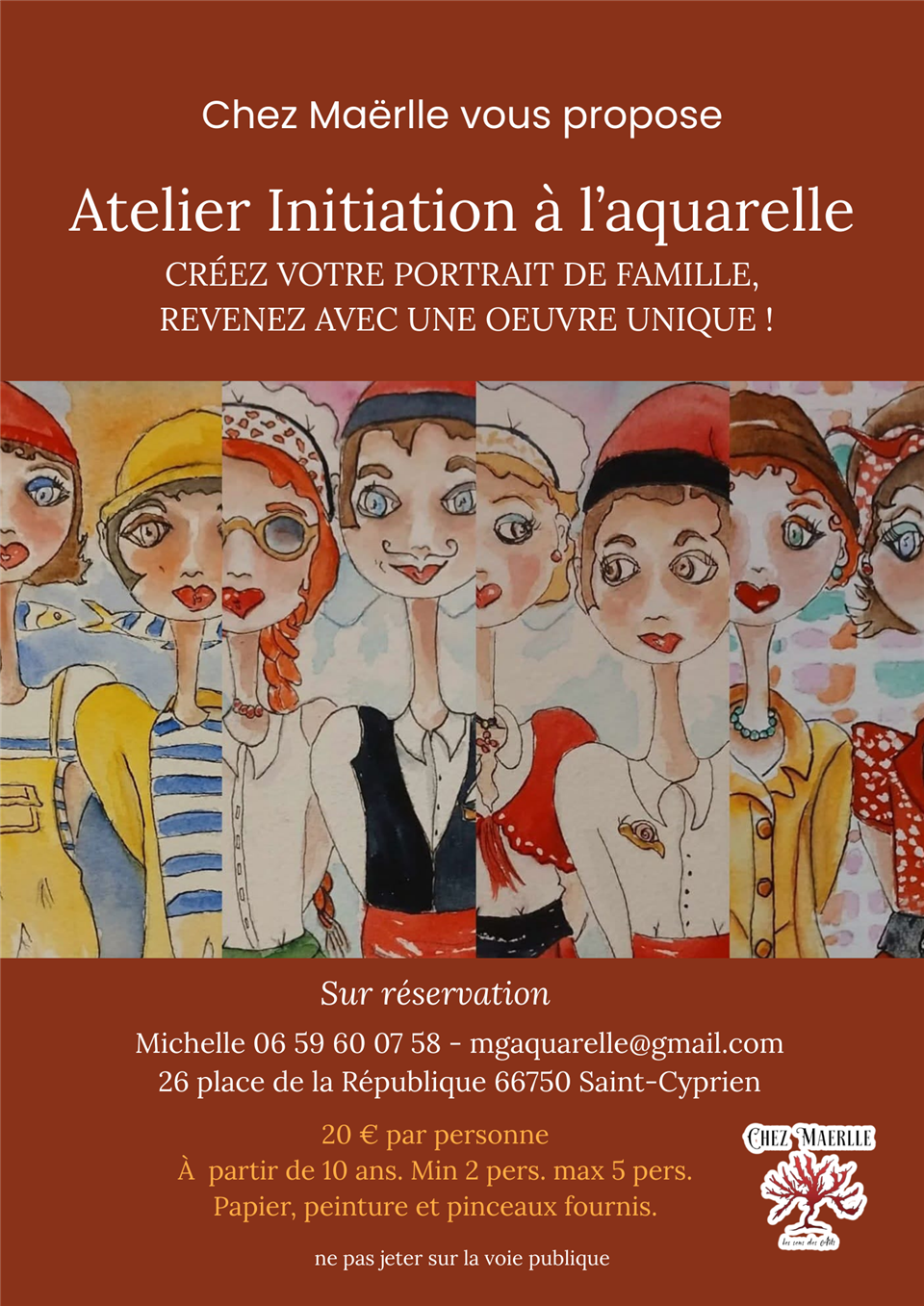 Chez maërlle - atelier initiation à l’aquarelle
