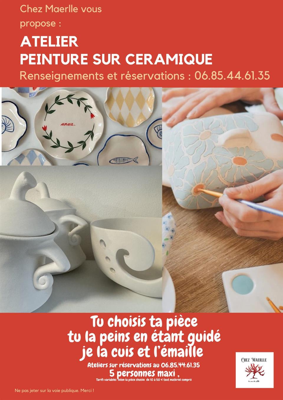 Chez maerlle - atelier peinture sur céramique