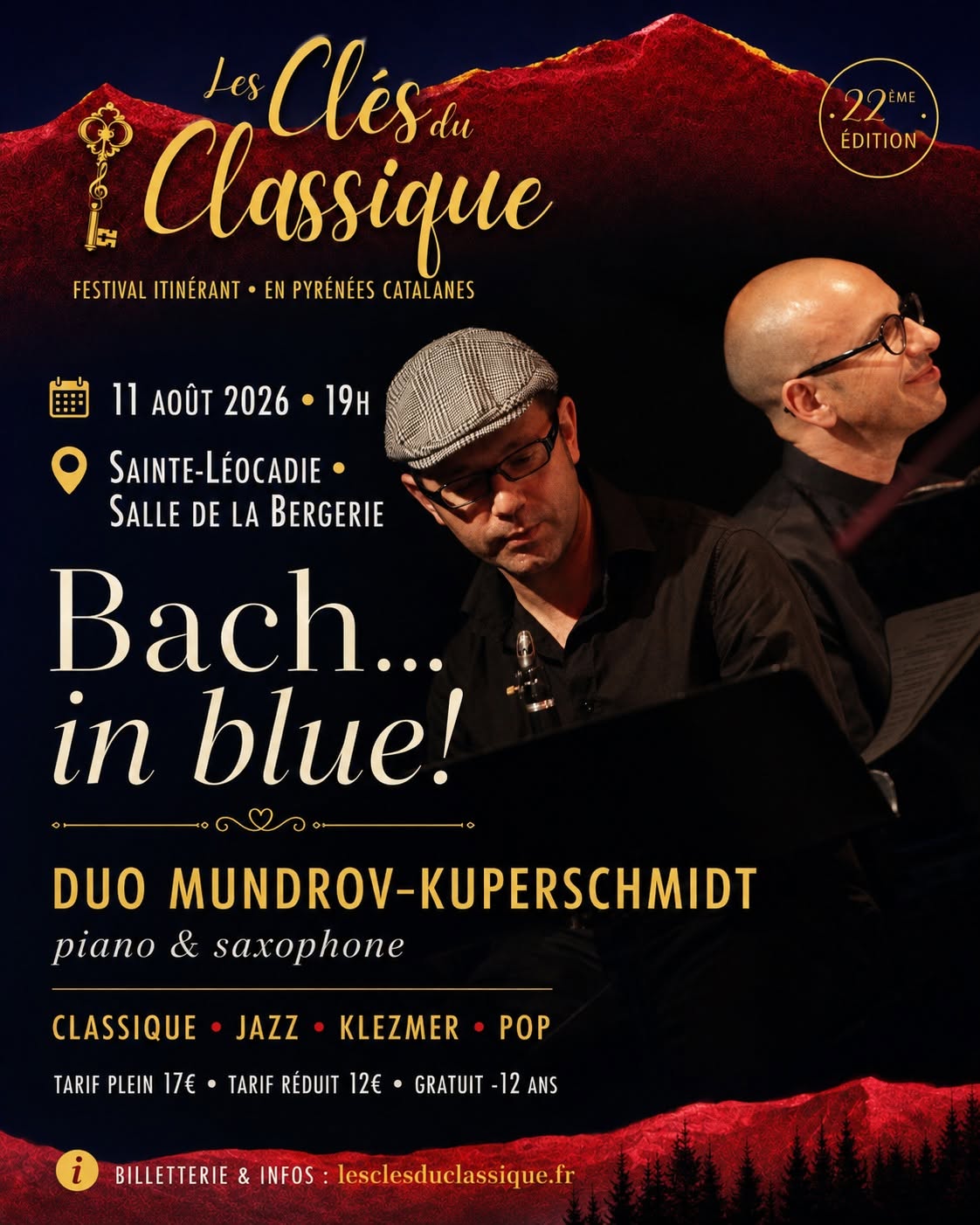 FESTIVAL LES CLES DU CLASSIQUE – BACH… IN BLUE! DUO MUNDROV-KUPERSCHMIDT