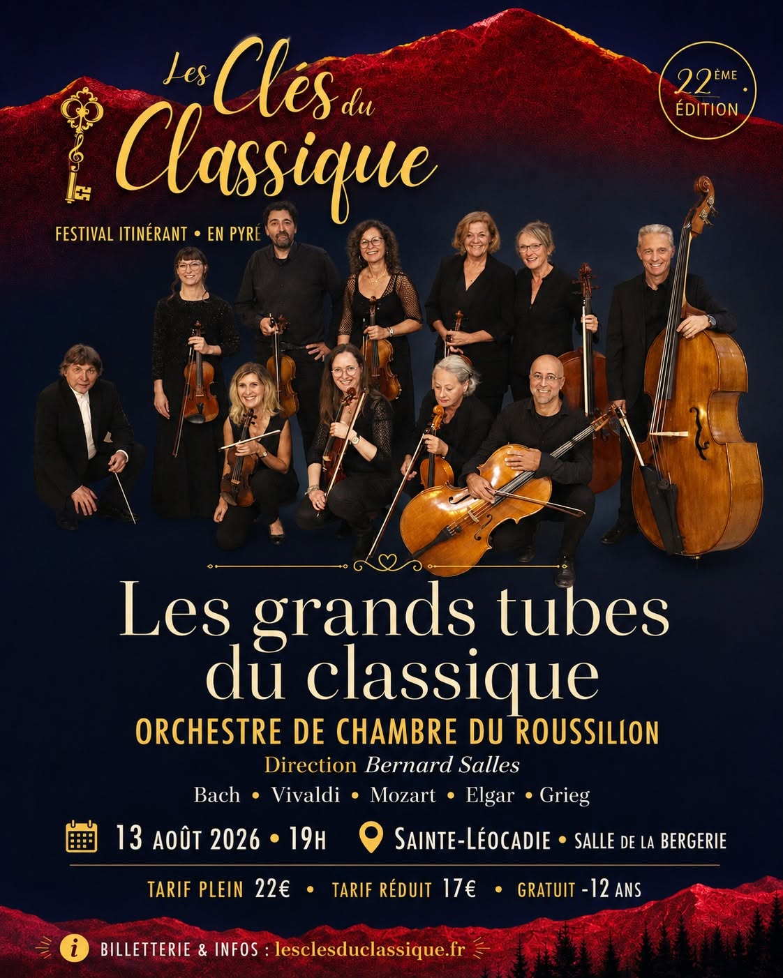 FESTIVAL LES CLES DU CLASSIQUE – LES GRANDS TUBES DU CLASSIQUE – ORCHESTRE DE CHAMBRE DU ROUSSILLON