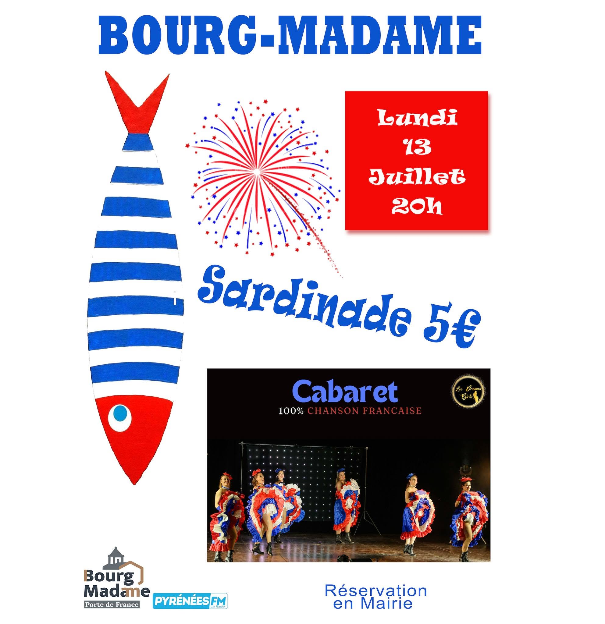 SARDINADE ET SPECTACLE – BOURG-MADAME