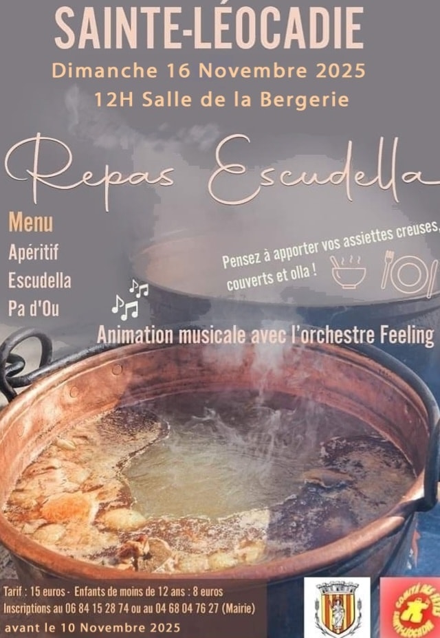 REPAS ESCUDELLA – SAINTE LEOCADIE