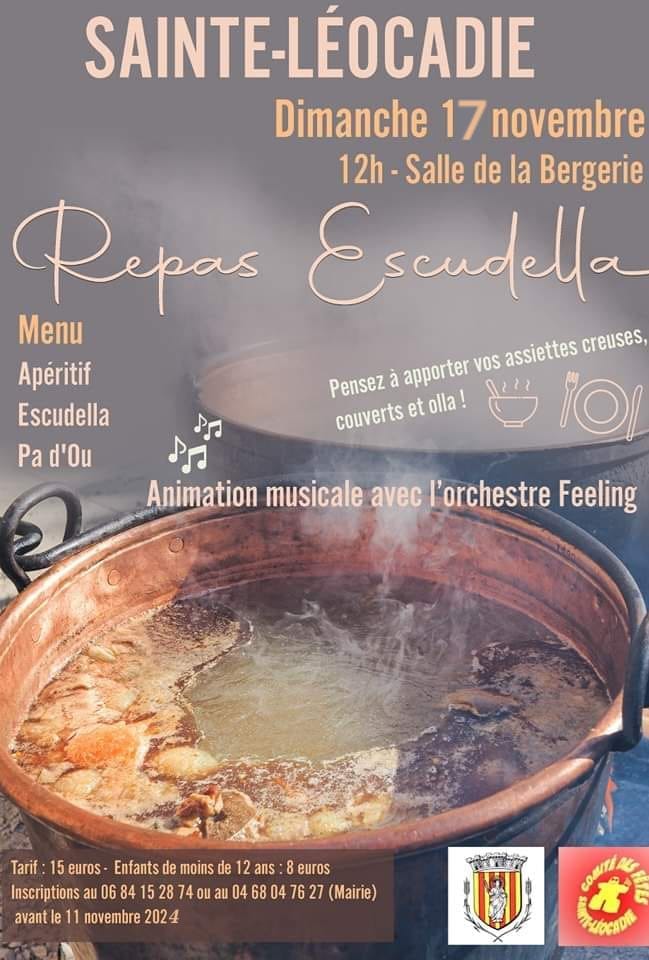 REPAS ESCUDELLA – SAINTE LEOCADIE