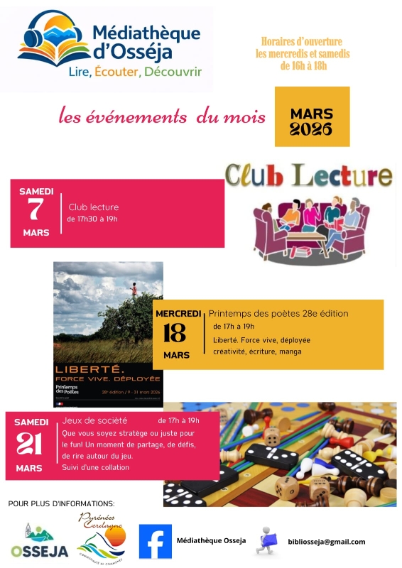 PRINTEMPS DES POÈTES 28 ÈME ÉDITION – OSSÉJA