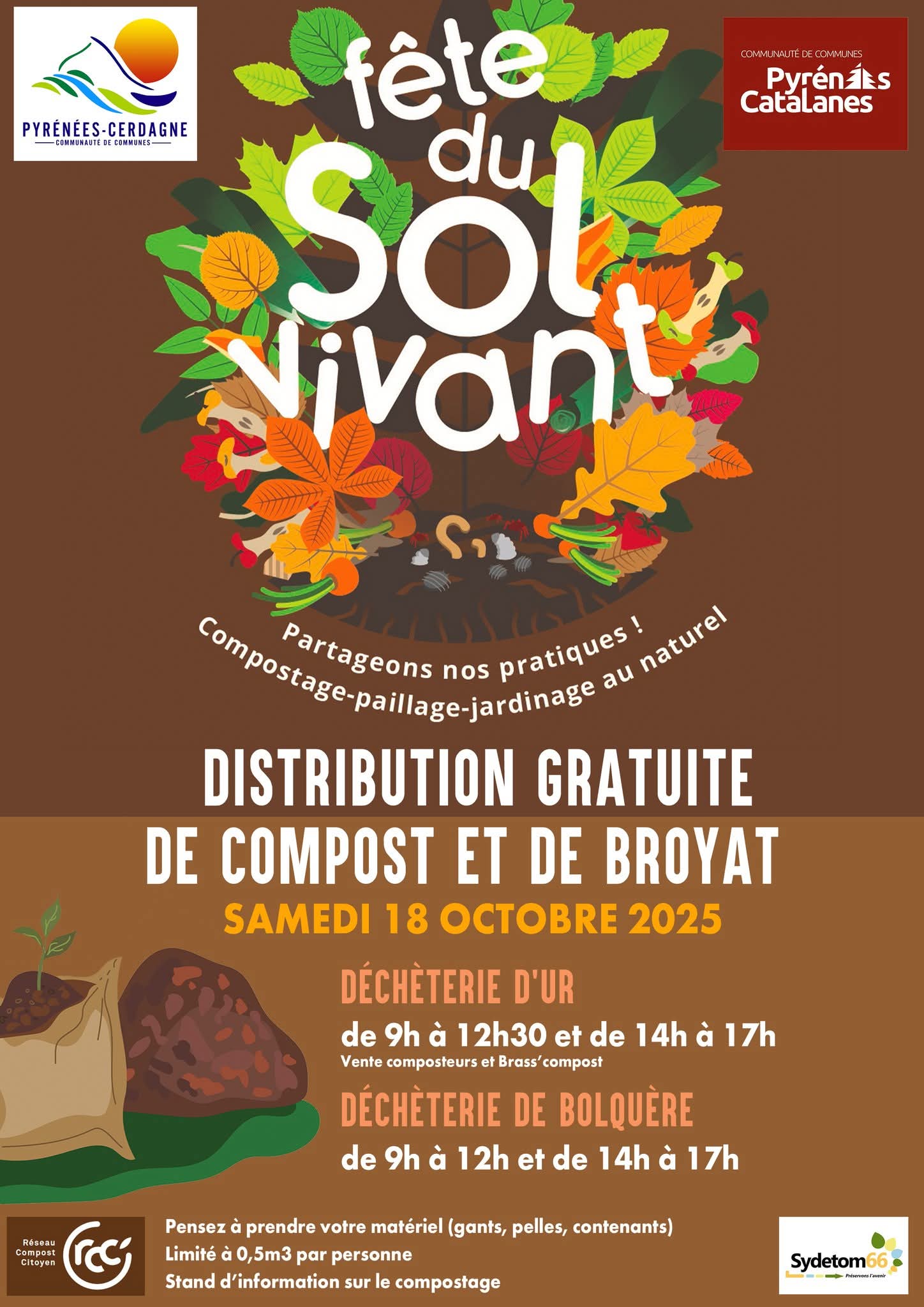 DISTRIBUTION DE COMPOST ET DE BROYAT – DECHETTERIE UR