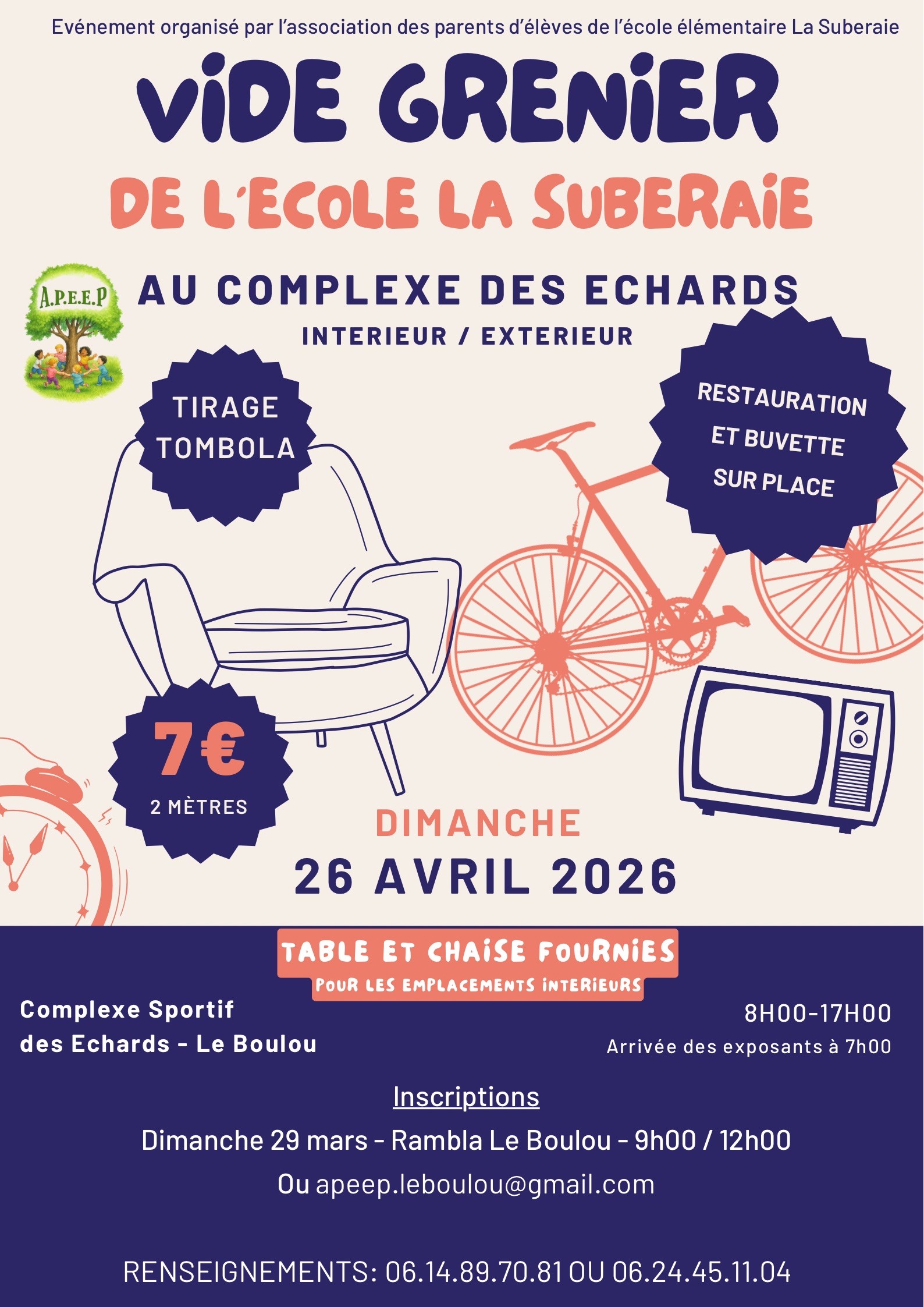 VIDE GRENIER - APEEP - ECOLE LA SUBERAIE