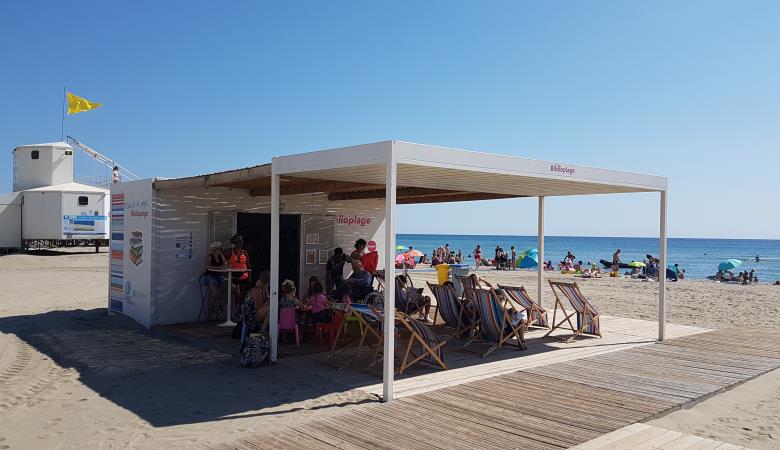 La Biblioplage à Canet-en-Roussillon.
