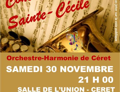 CONCERT SAINTE CÉCILE Le 30 nov 2024