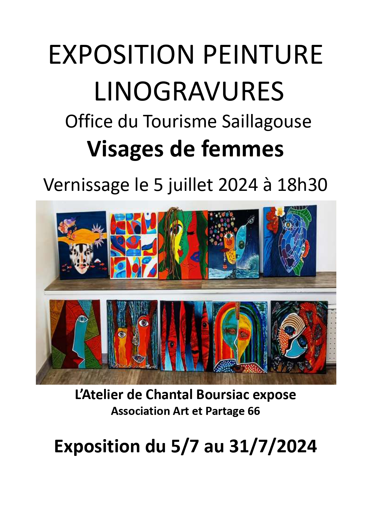 EXPOSITION ‘VISAGES DE FEMMES’ À L’OFFICE DE TOURISME PYRENEES CERDAGNE