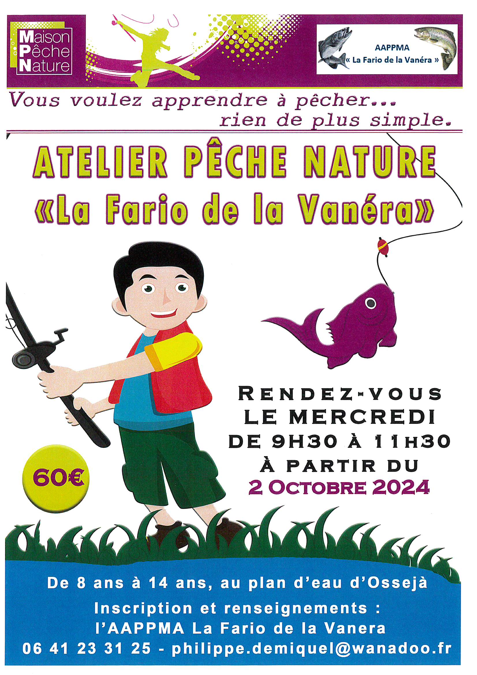 ATELIER PÊCHE NATURE ENFANT/ADO – OSSÉJA