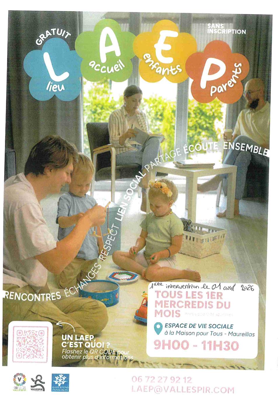 Atelier lieu accueil enfants parents - maureillas las illas mercredi 01 avril 2026