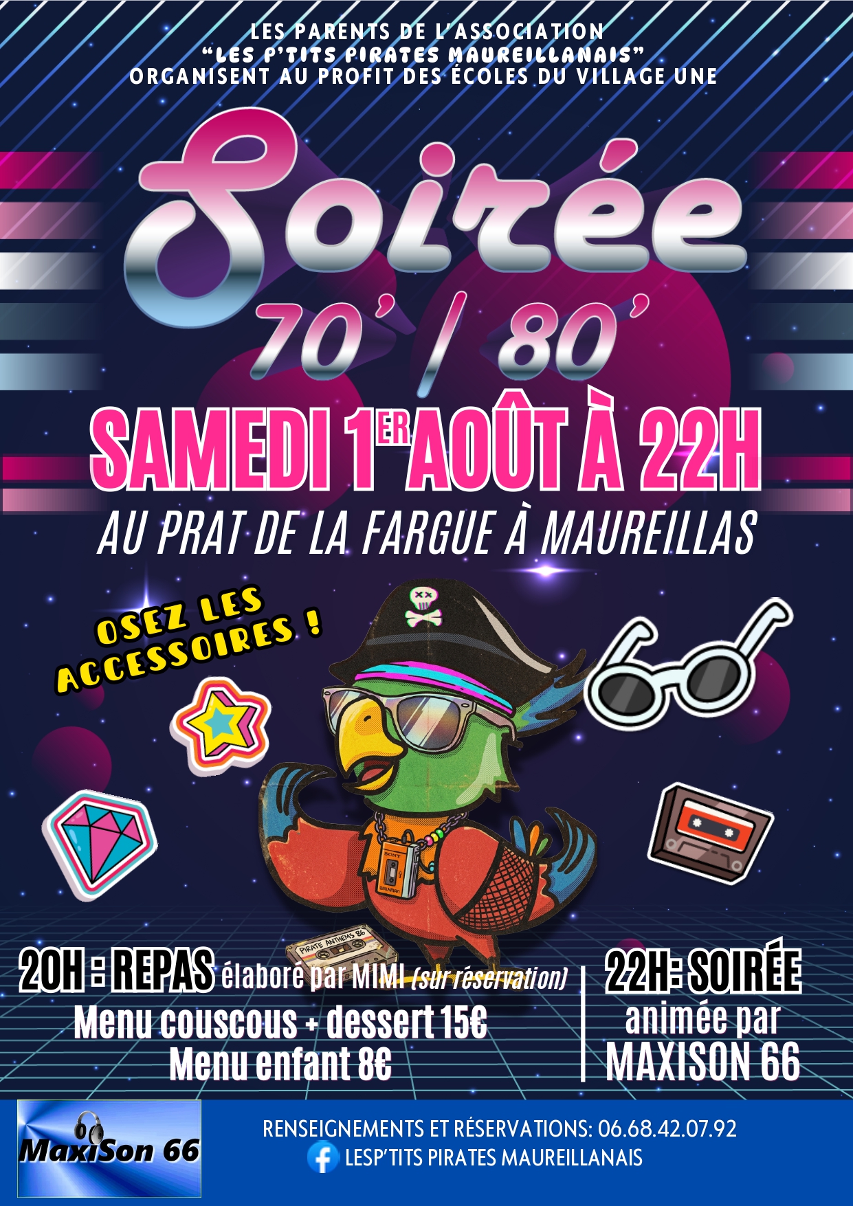 Soirée 70'/80' : Repas et bal