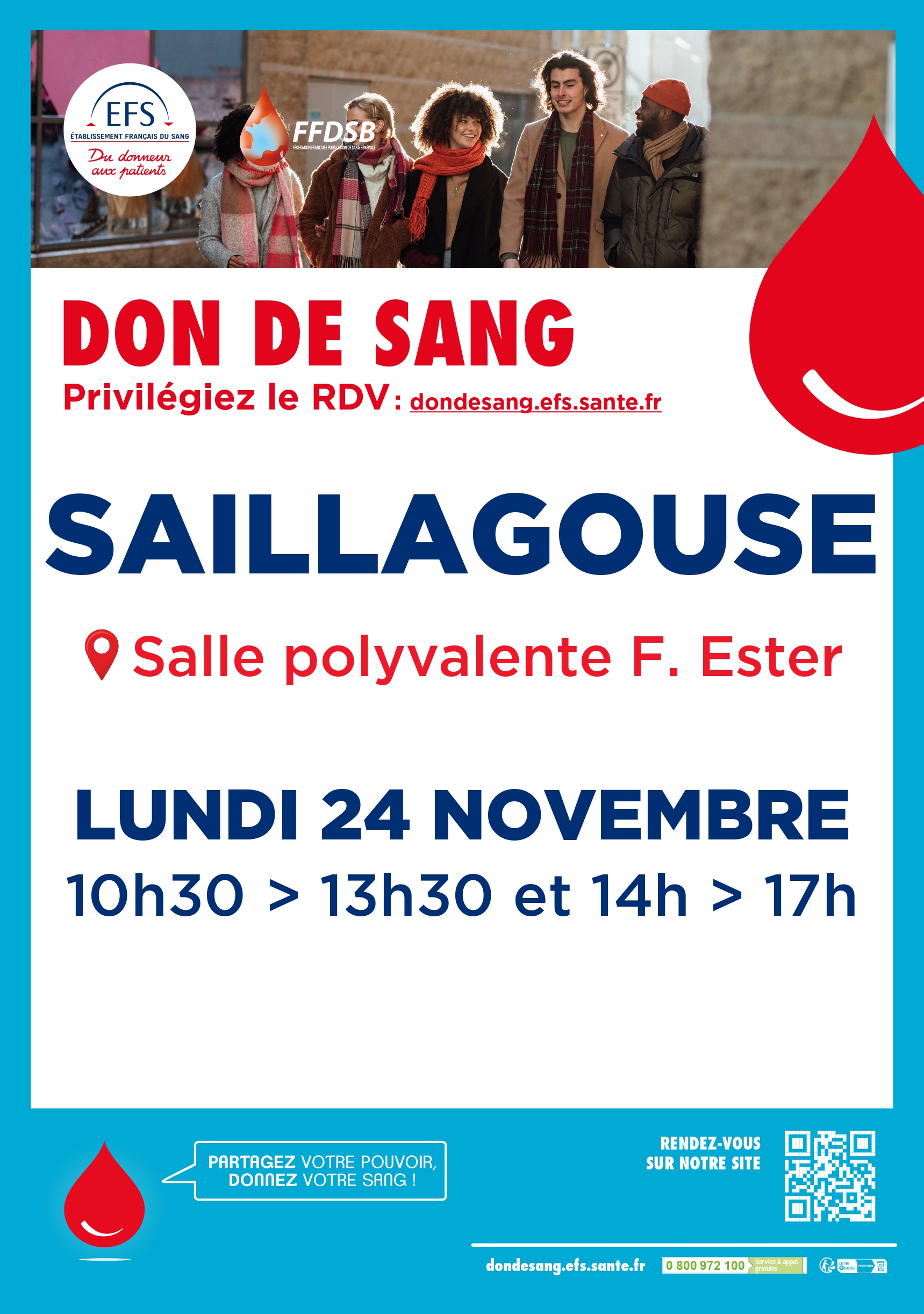 DON DE SANG – SAILLAGOUSE