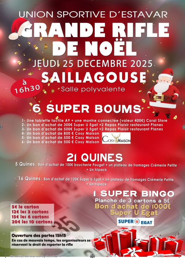 GRANDE RIFLE DE NOEL – SAILLAGOUSE