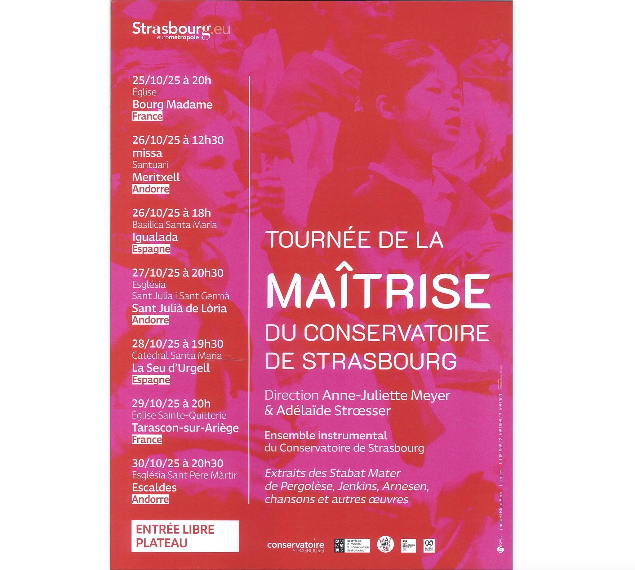 TOURNÉE DE LA MAÎTRISE DU CONSERVATOIRE DE STRASBOURG