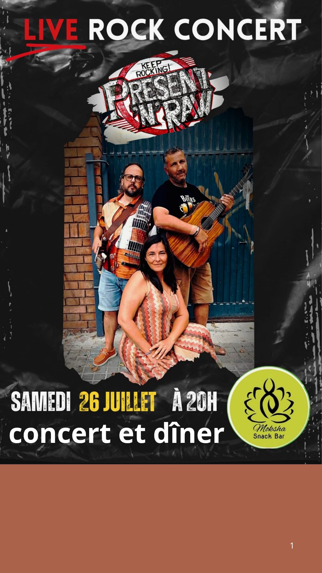 CONCERT AU SNACK-BAR RESTAURANT MOKSHA