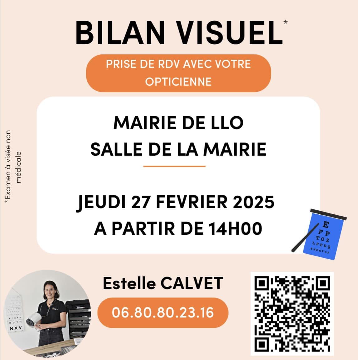 BILAN VISUEL AVEC VOTRE OPTICIENNE MOBILE