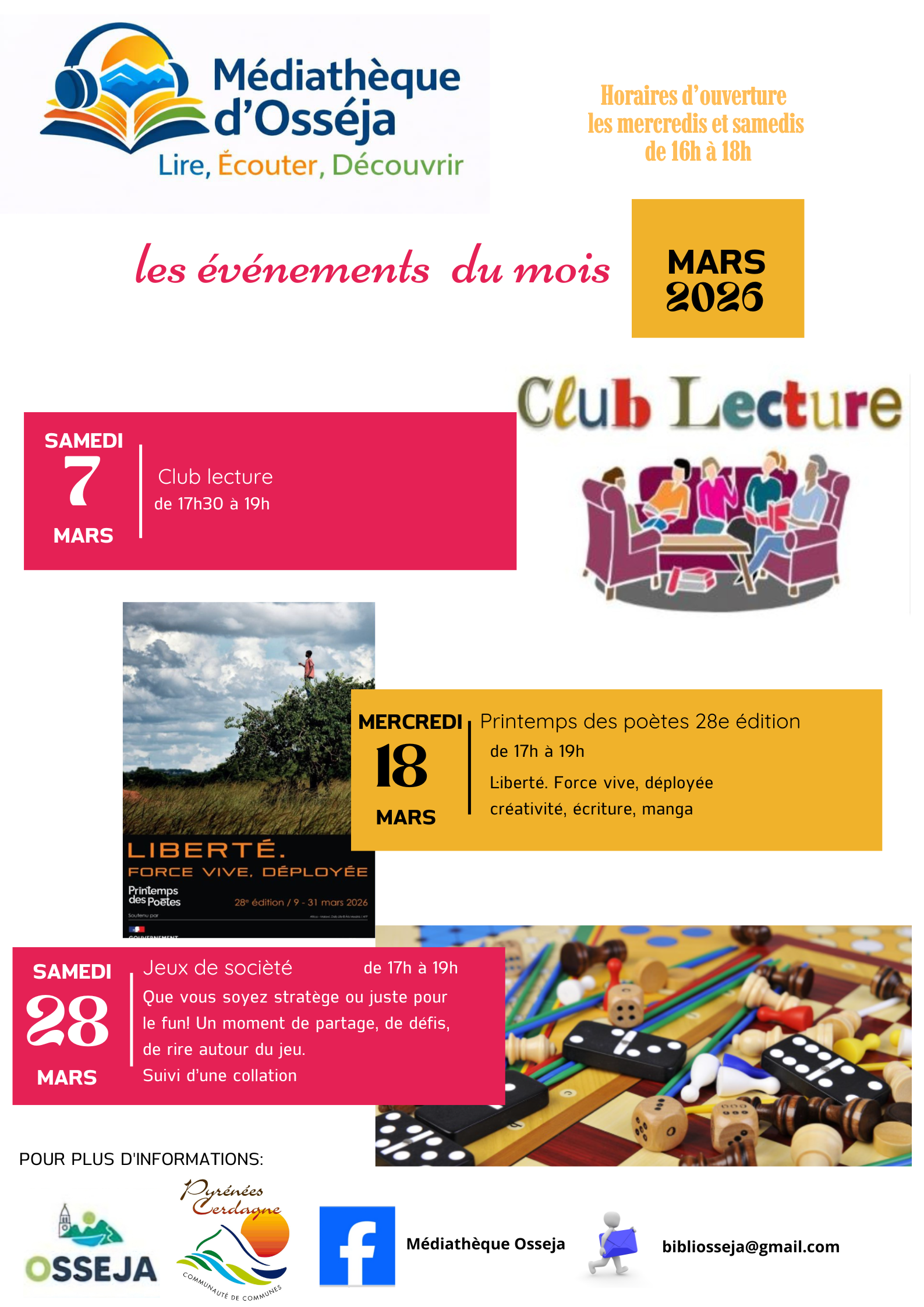 PRINTEMPS DES POÈTES 28 ÈME ÉDITION – OSSÉJA