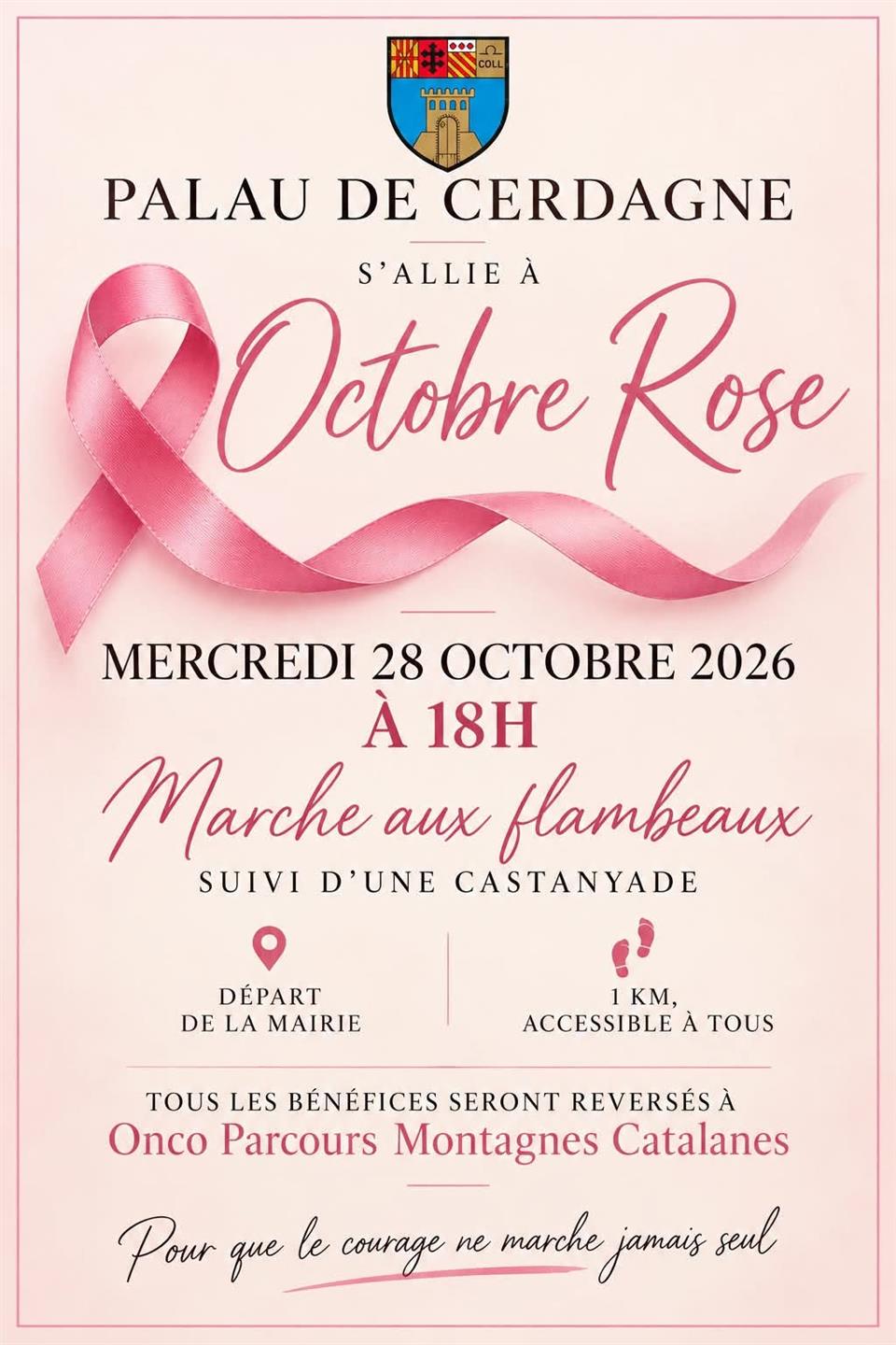 Octobre rose - marche aux flambeaux et castanyade