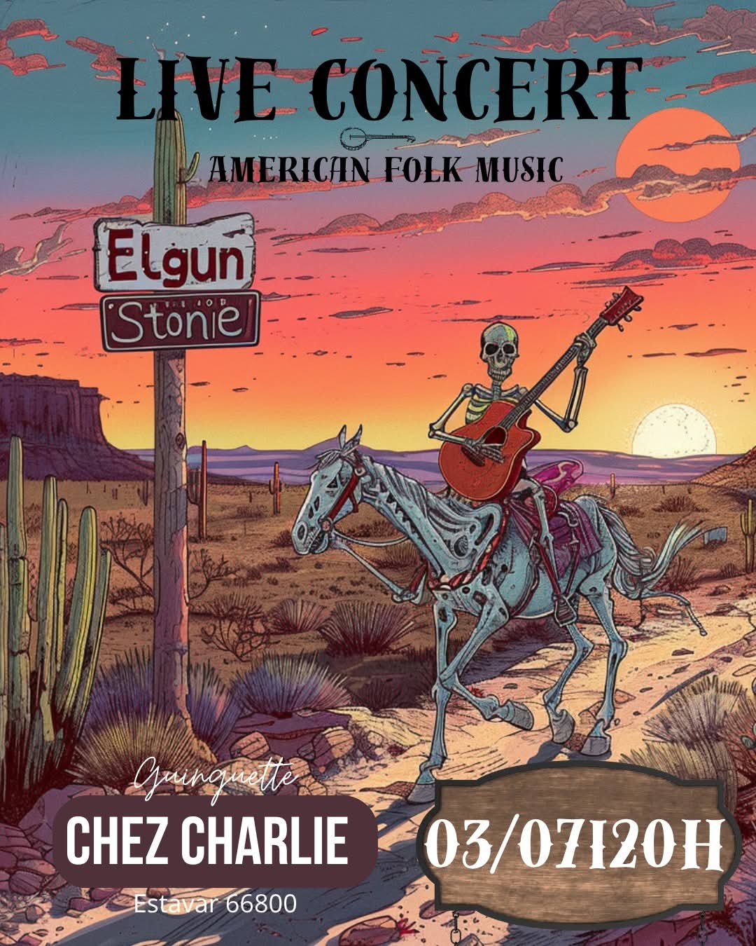 LIVE CONCERT AMERICAN FOLK MUSIC – CHEZ CHARLIE