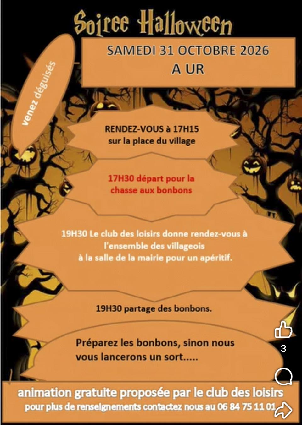 Soiree halloween a Ur
