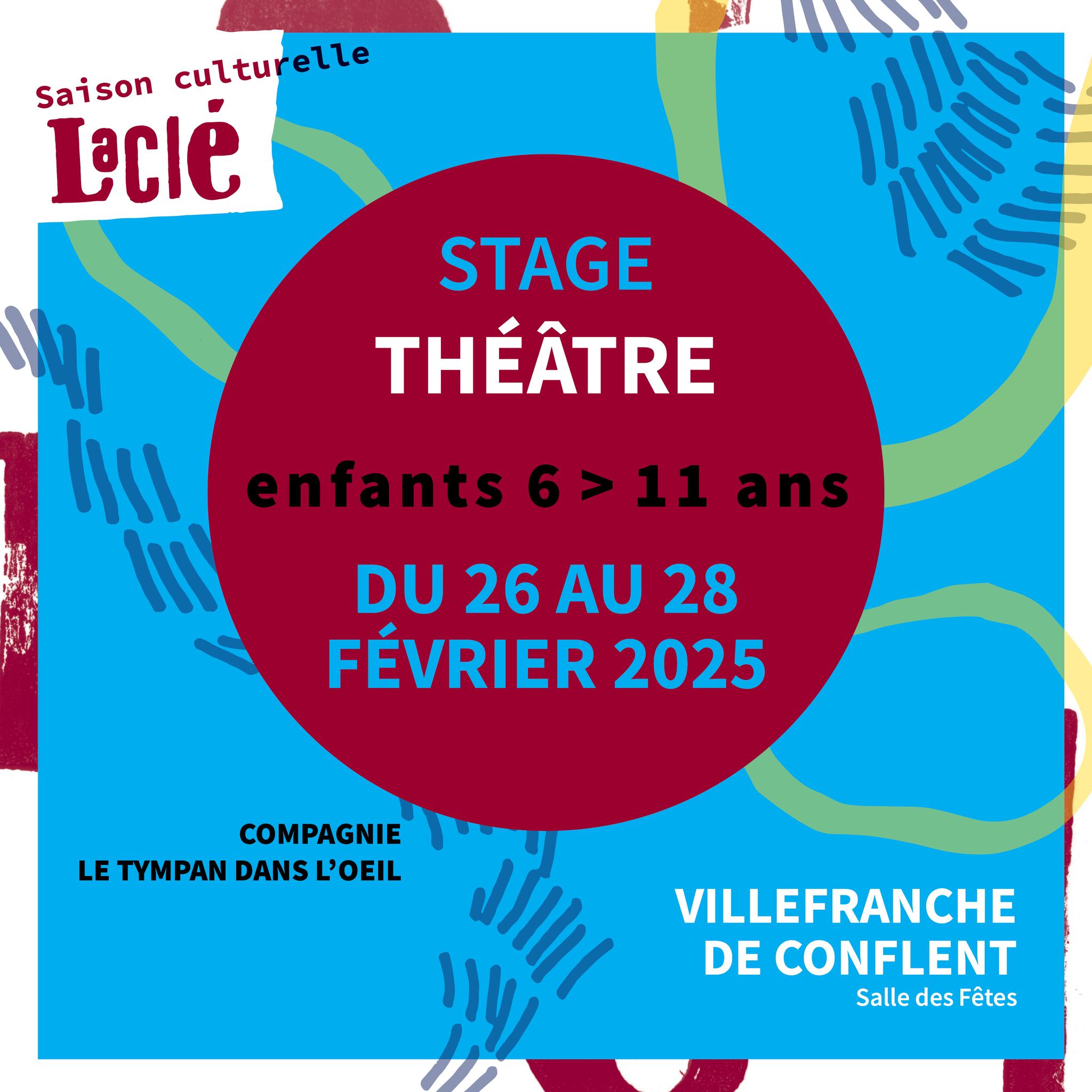 STAGE THÉÂTRE ENFANT AVEC LA COMPAGNIE LE TYMPAN DANS L’OEIL