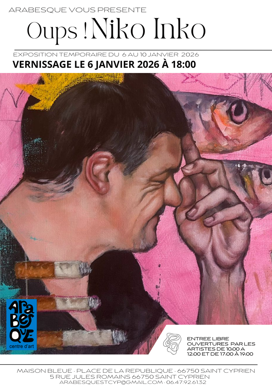 EXPOSITION « OUPS » PAR NIKO INKO CHEZ ARABESQUE
