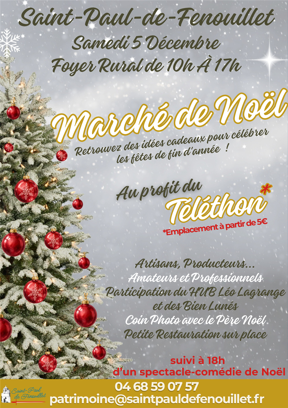 Marché de noël au profit du téléthon