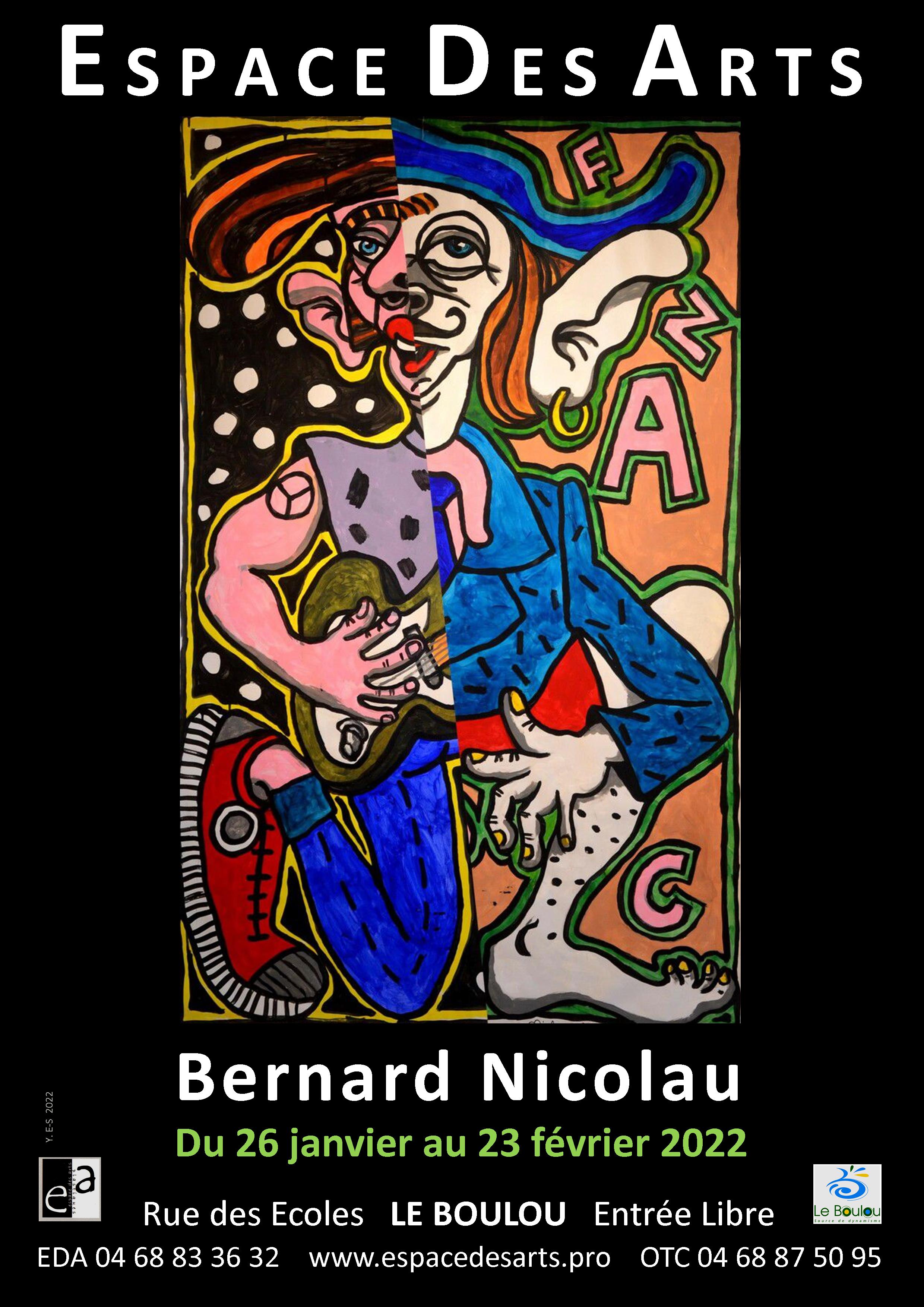 EXPOSITION DE BERNARD NICOLAU (PEINTURES GRAND FORMAT) 