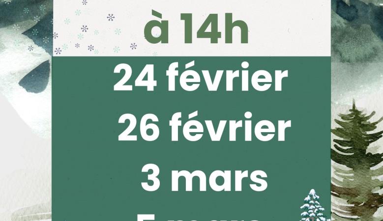 Menu Restaurant spécial hiver Aquarelle Paysage Vert Blanc - 1