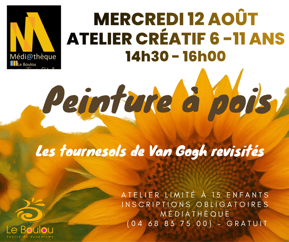 Atelier créatif 6/11 ans « peinture à pois »