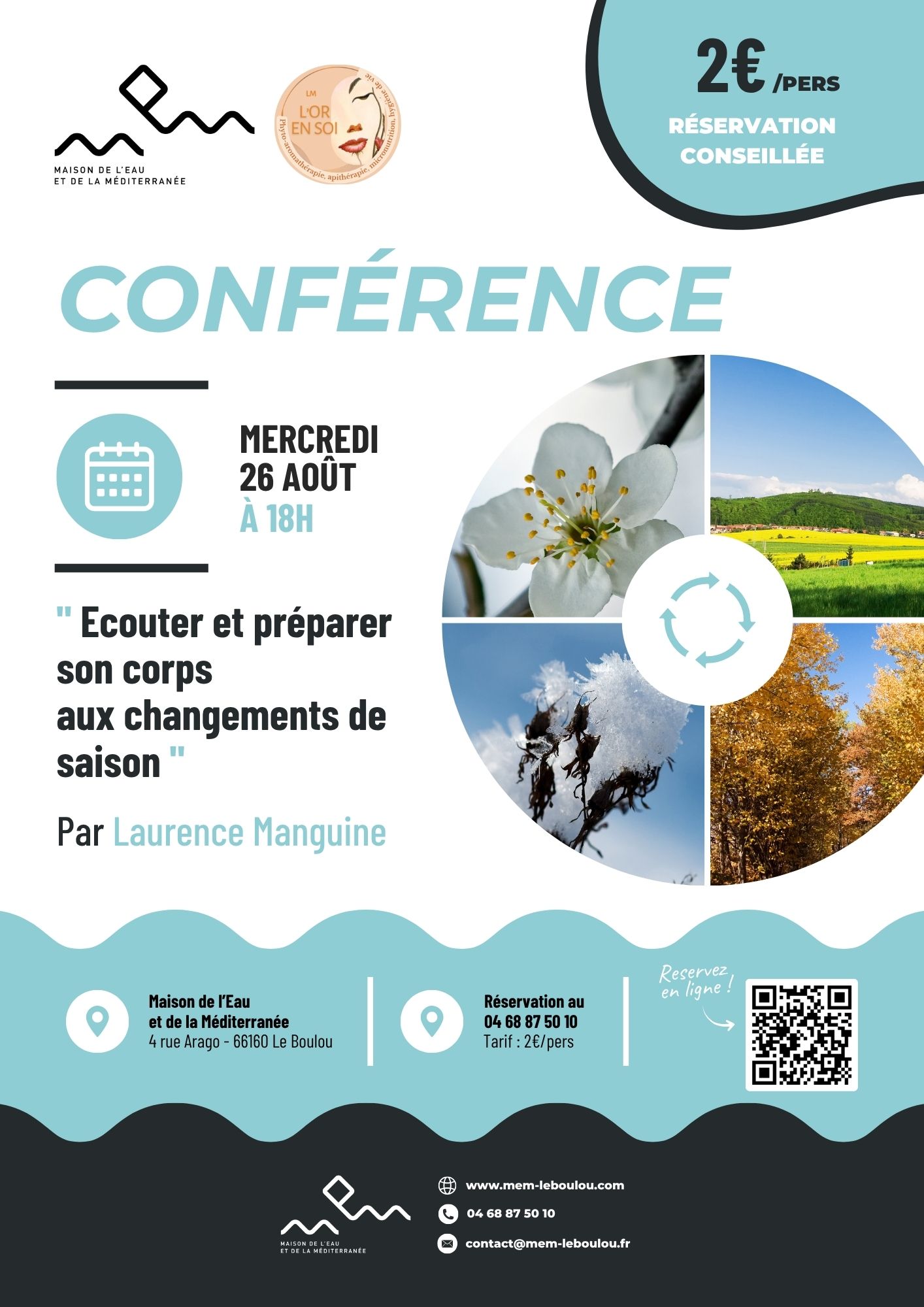 Conférence ecouter et préparer son corps aux changements de saison