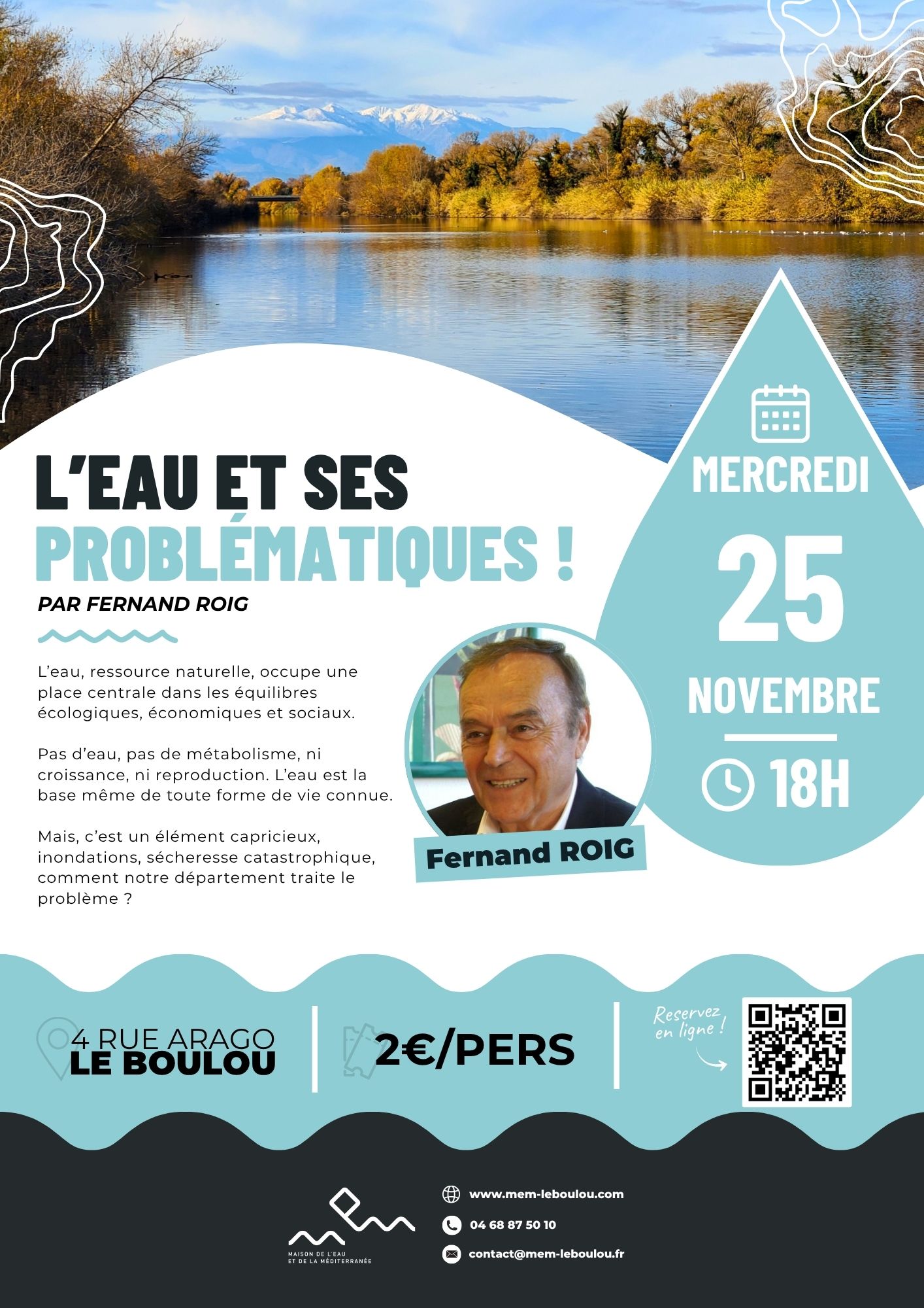 CONFÉRENCE "L’EAU ET SES PROBLÉMATIQUES » PAR FERNAND ROIG 