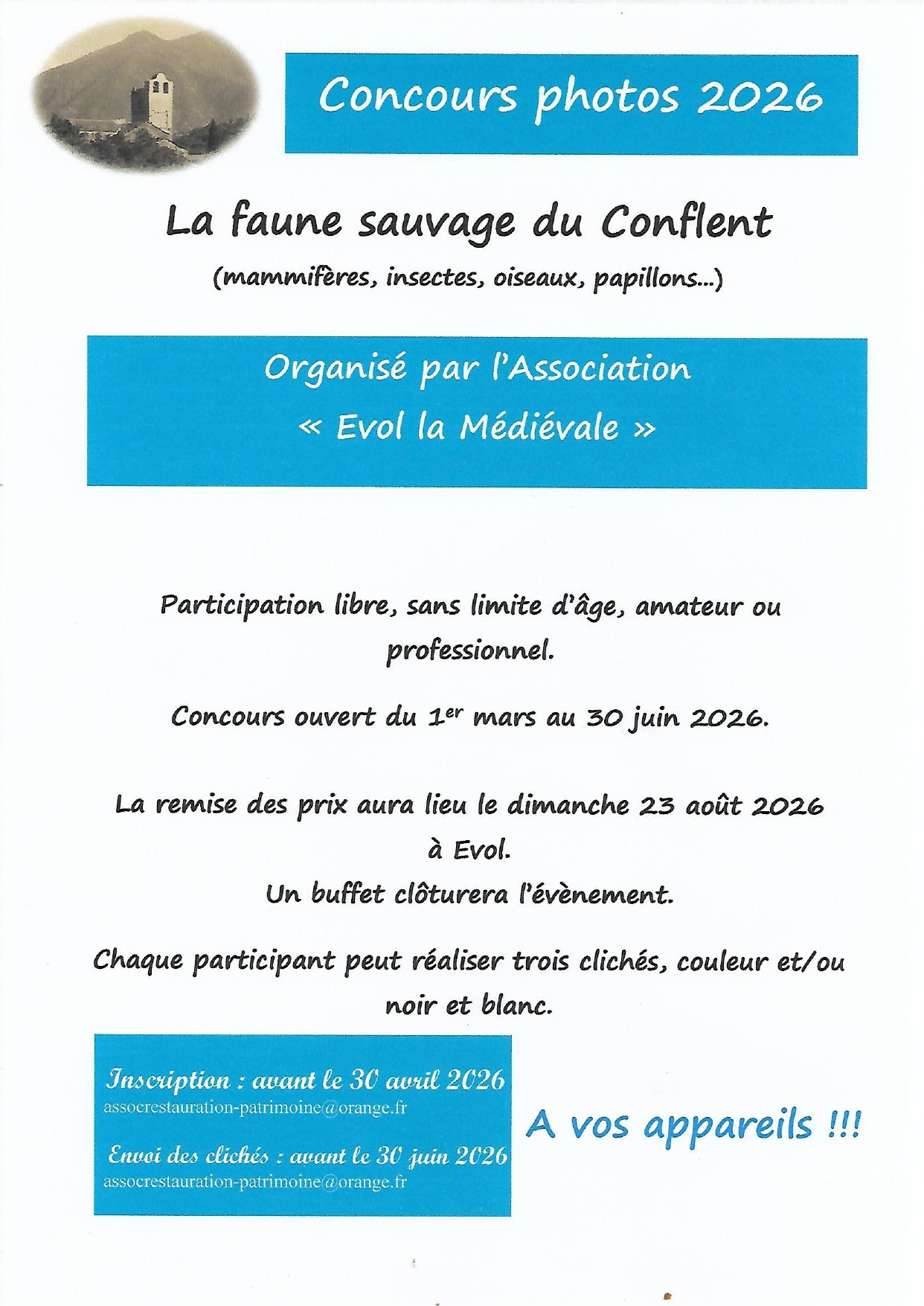 CONCOURS PHOTOS «LA FAUNE SAUVAGE DU CONFLENT»