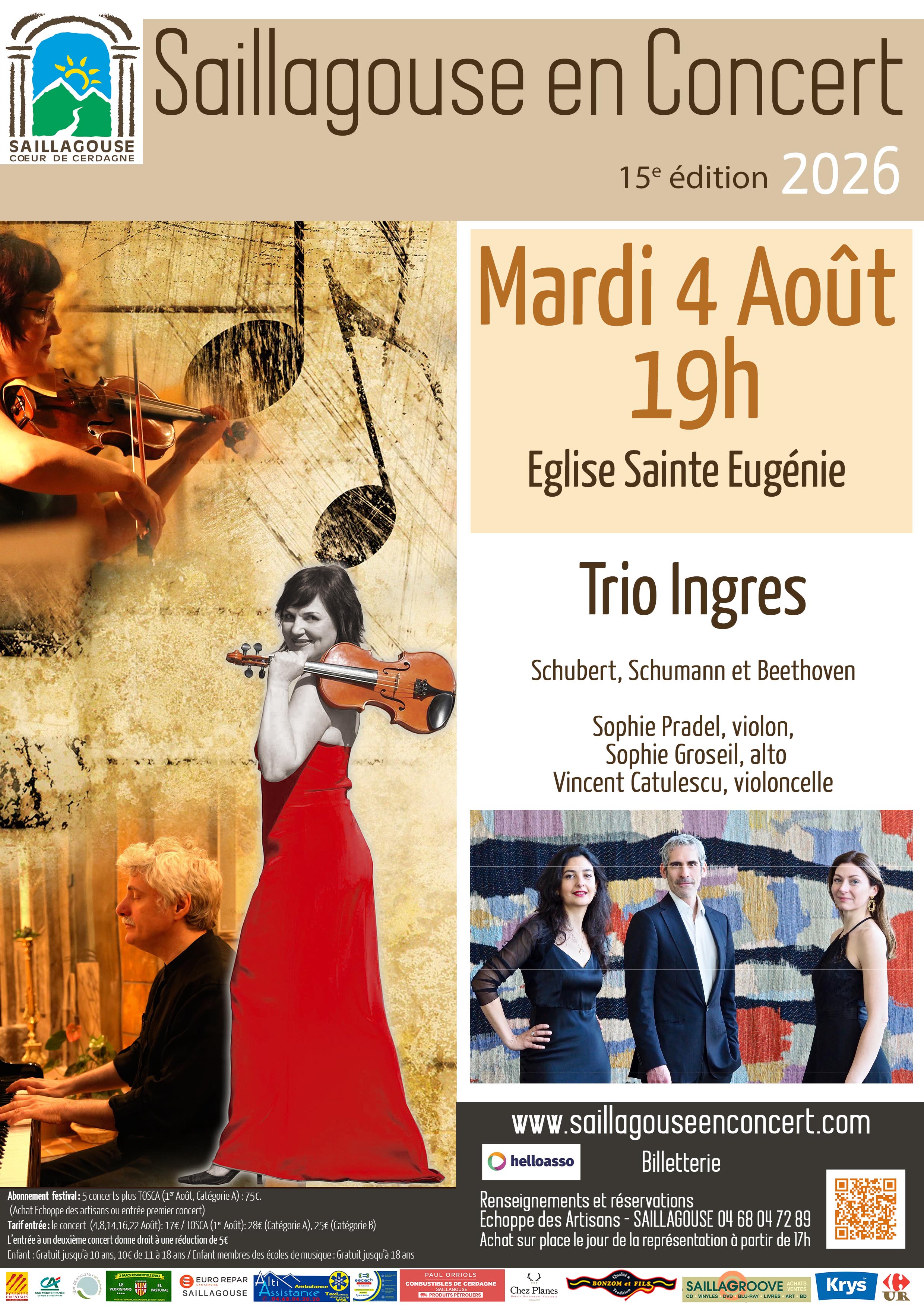 SAILLAGOUSE EN CONCERT – TRIO INGRES