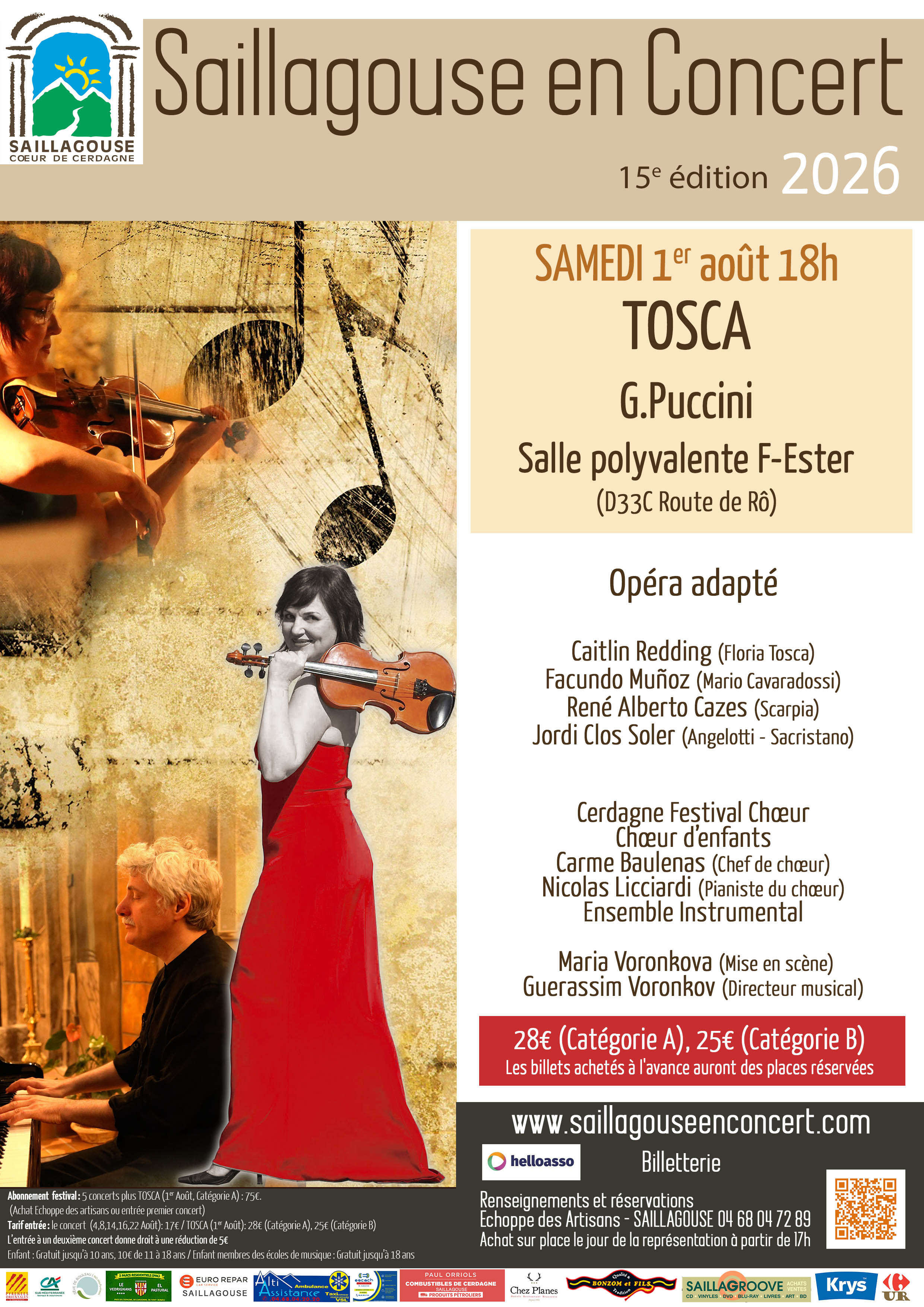 SAILLAGOUSE EN CONCERT – « TOSCA » – G.PUCCINI