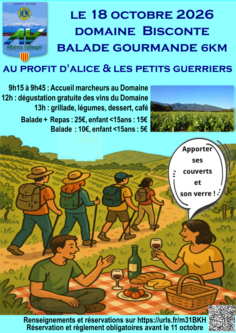 Balade gourmande au profit de l’association "alice et les petits guerriers"