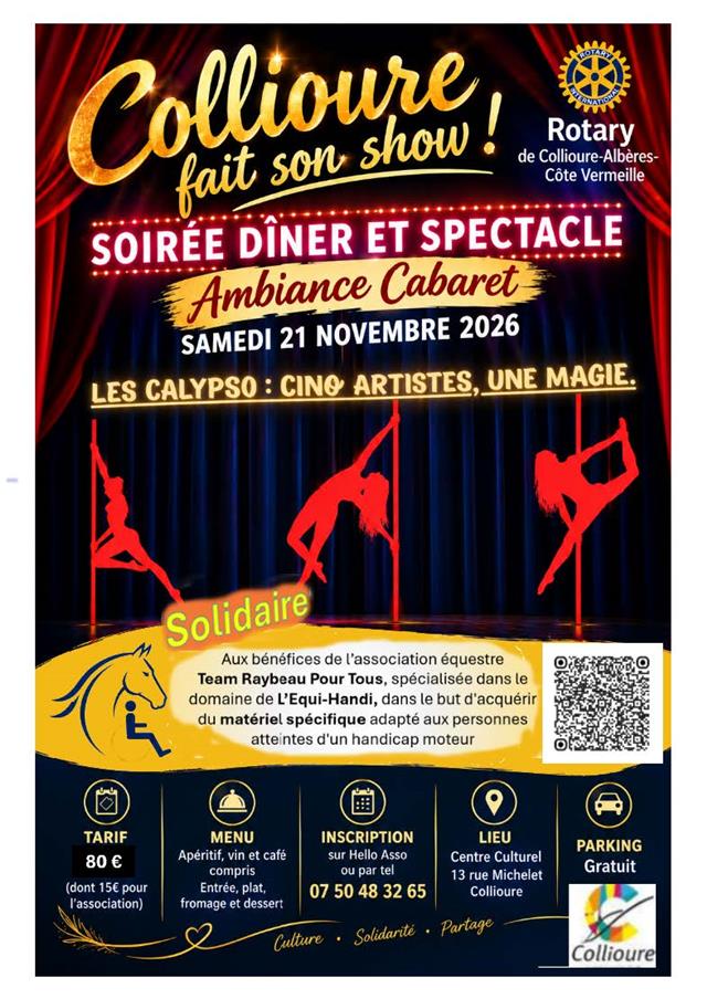 Collioure fait son show - soirée, diner et spectacle