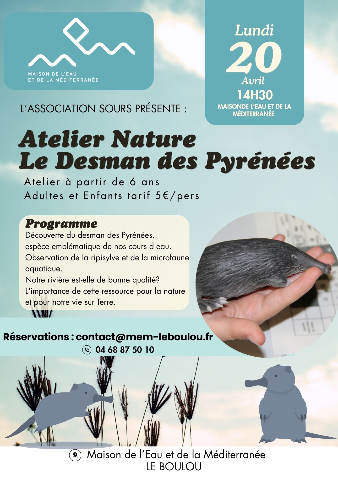 ATELIER NATURE LE DESMAN DES PYRÉNÉES