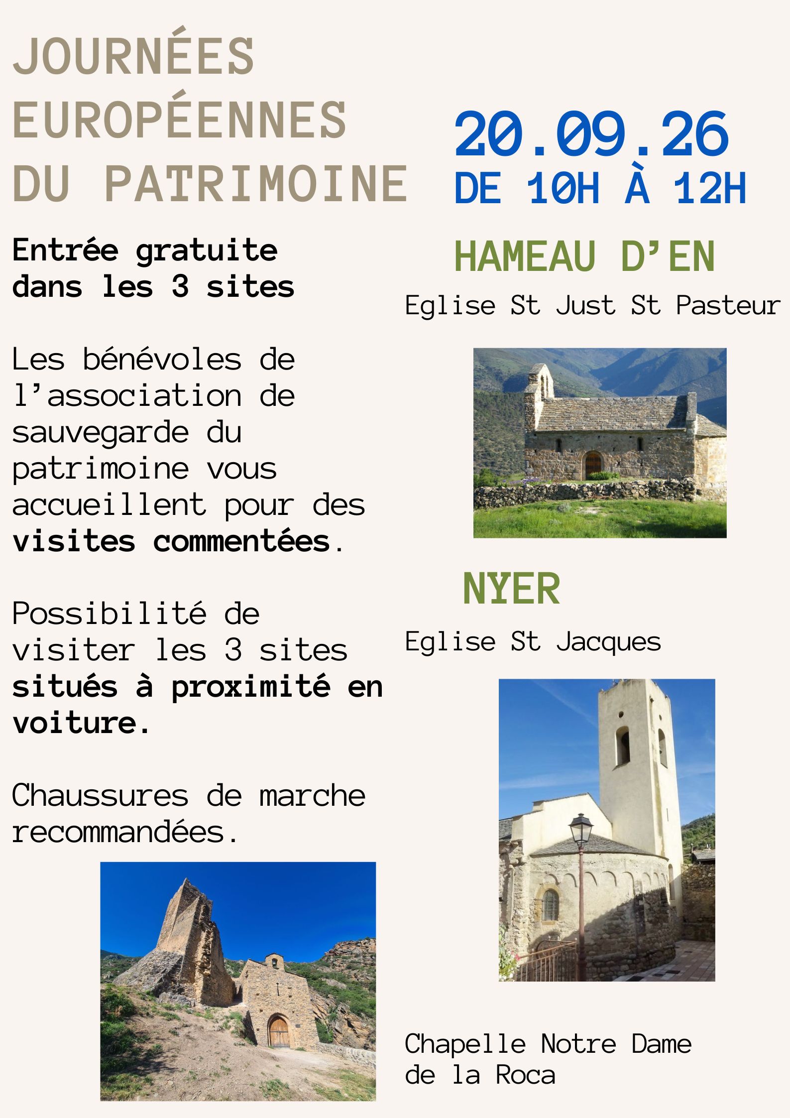 AfficheJEP2026 © Asso Nyer-Association pour la sauvegarde de l'église Saint-Just d'En