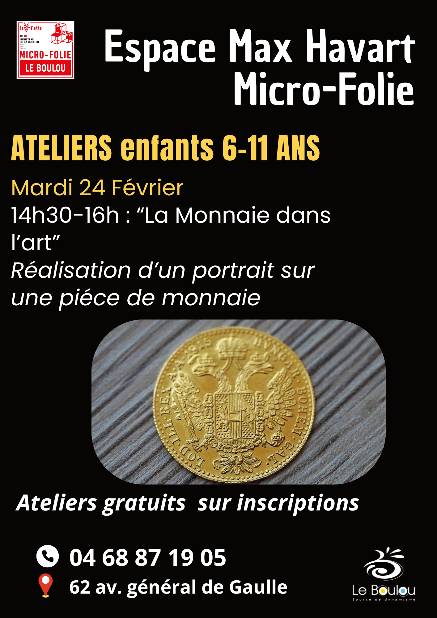 ATELIER D'ARTS CRÉATIFS ENFANTS